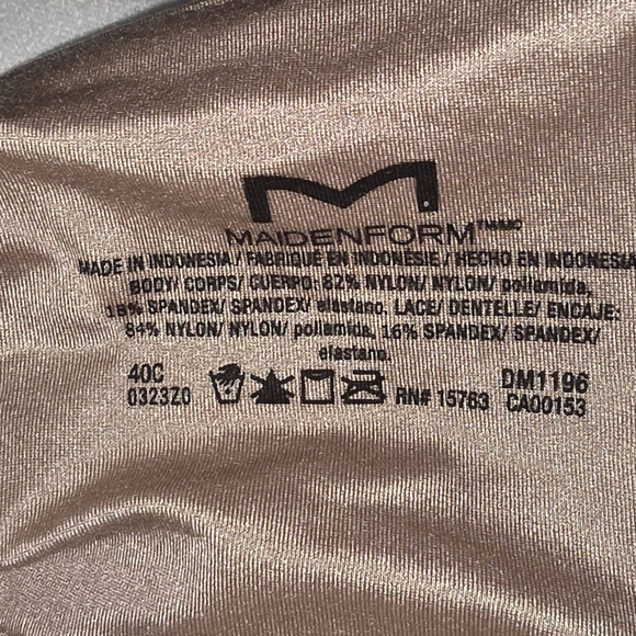 Maidenform Wireless Lift Bra with Scalloped Lace Edge- Size 40C Beige  $48 NWT - Picture 4 of 7